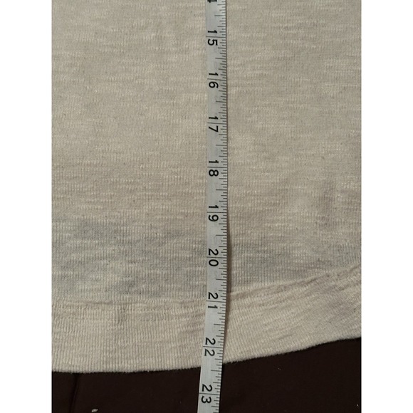 We the Free People Sz XS Ivory Don't Forget Me Top Button Neck Sweatshirt Hi Low - Picture 6 of 7